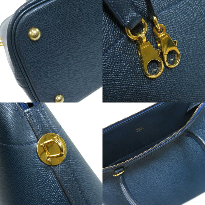 楽天市場】エルメス ボリード37 ゴールド金具 ネイビー ハンドバッグ 