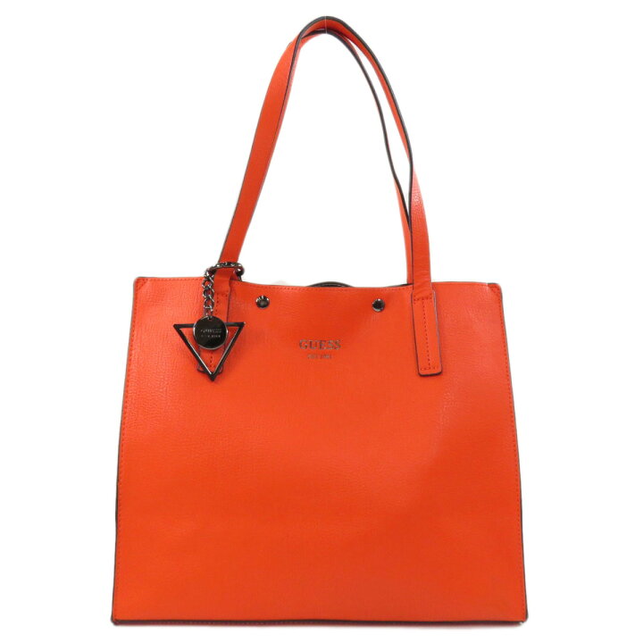 楽天市場】ゲス ロゴ トートバッグ レザー レディース 【中古】【Guess  