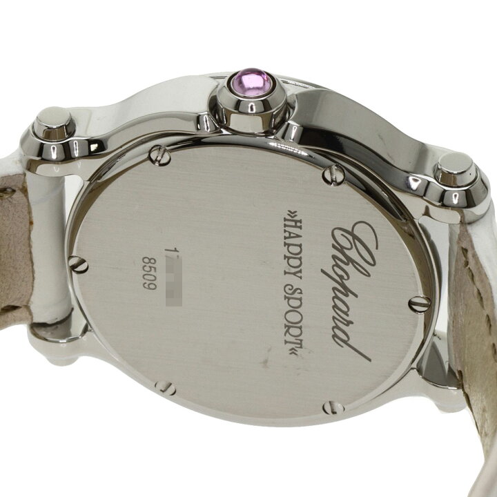 ショパール Chopard 8509  ハッピースポーツ  腕時計 ステンレススチール 革   レディース  中古
