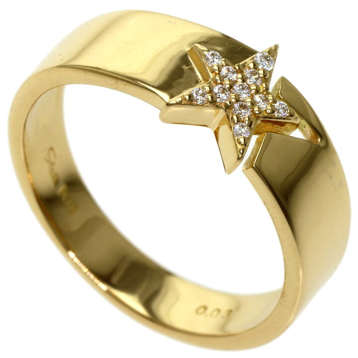 楽天市場 スタージュエリー スターモチーフ ダイヤモンド リング 指輪 K18イエローゴールド レディース 中古 Star Jewelry ブランド京の蔵小牧 最安挑戦