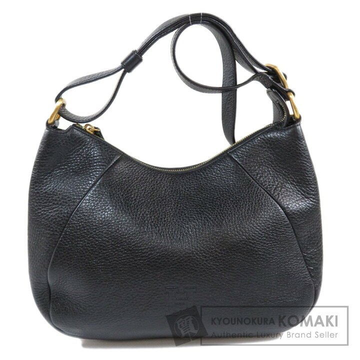 楽天市場】ヒロフ ロゴ ショルダーバッグ レザー レディース 【中古  