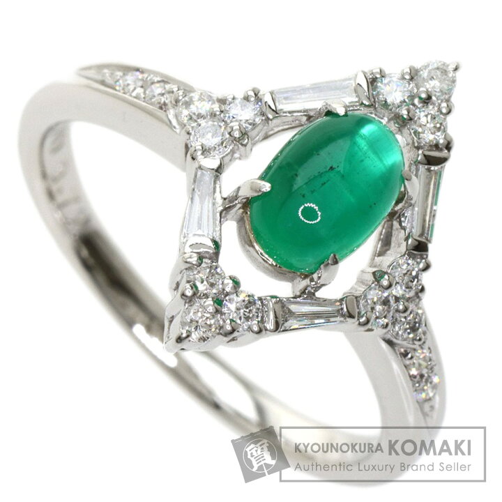 楽天市場】0.72ct エメラルド ダイヤモンド リング・指輪 プラチナ 