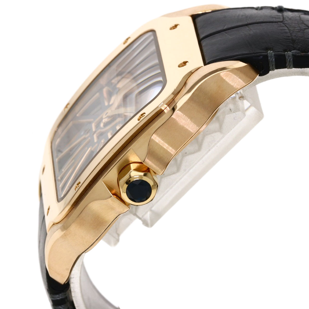 楽天市場】カルティエ WHSA0018 サントスLM スケルトン 腕時計 K18 