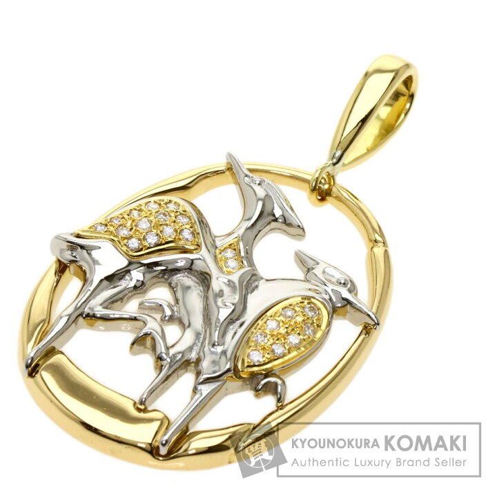 楽天市場】0.32ct ダイヤモンド バードモチーフ ペンダントトップ K18 