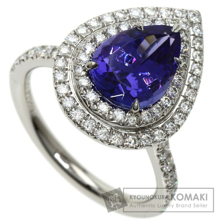 リング 指輪 10.5号 Pt950プラチナ タンザナイト 1.37ct ダイヤモンド  