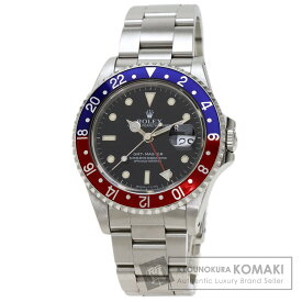 ロレックス 16700 GMTマスター 青赤ベゼル オールトリチウム 腕時計 OH済 ステンレススチール/SS メンズ 【中古】【ROLEX】