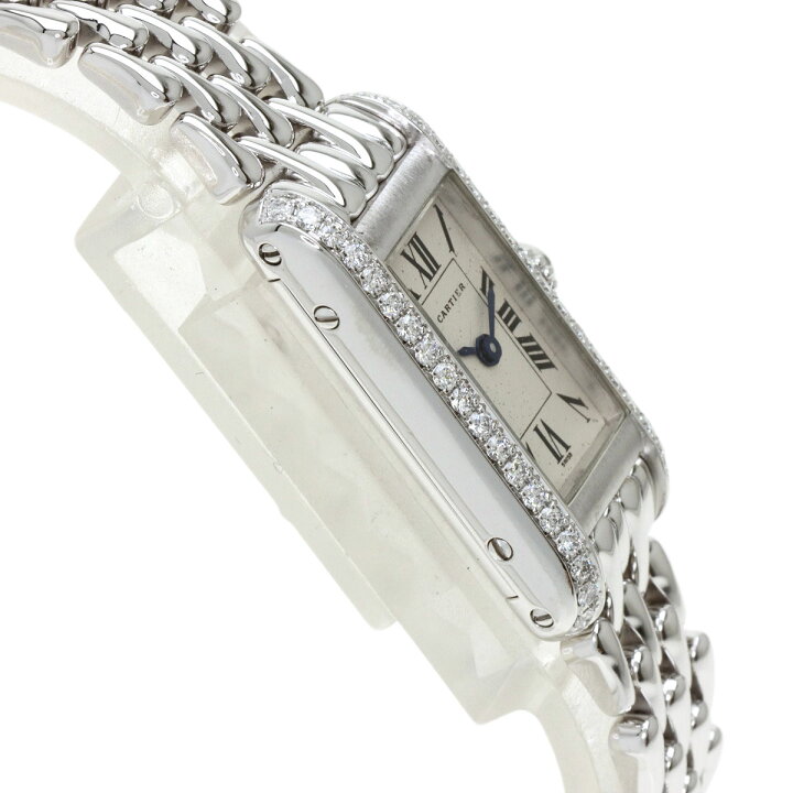 Cartier カルティエ タンクアロンジェ サイドダイヤ 腕時計K18WG 
