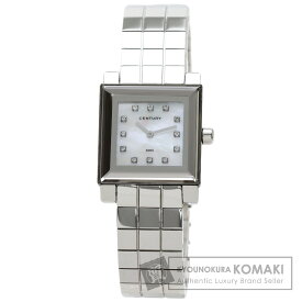 センチュリー タイムジェム 12P ダイヤモンド 腕時計 ステンレススチール/SS メンズ 【中古】【CENTURY】