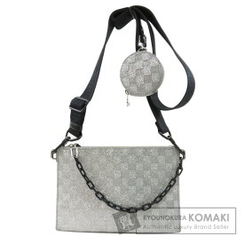 ルイヴィトン M59682 トリオ・ポーチ NM ショルダーバッグ レザー/ダミエグリッター レディース 【中古】【LOUIS VUITTON】