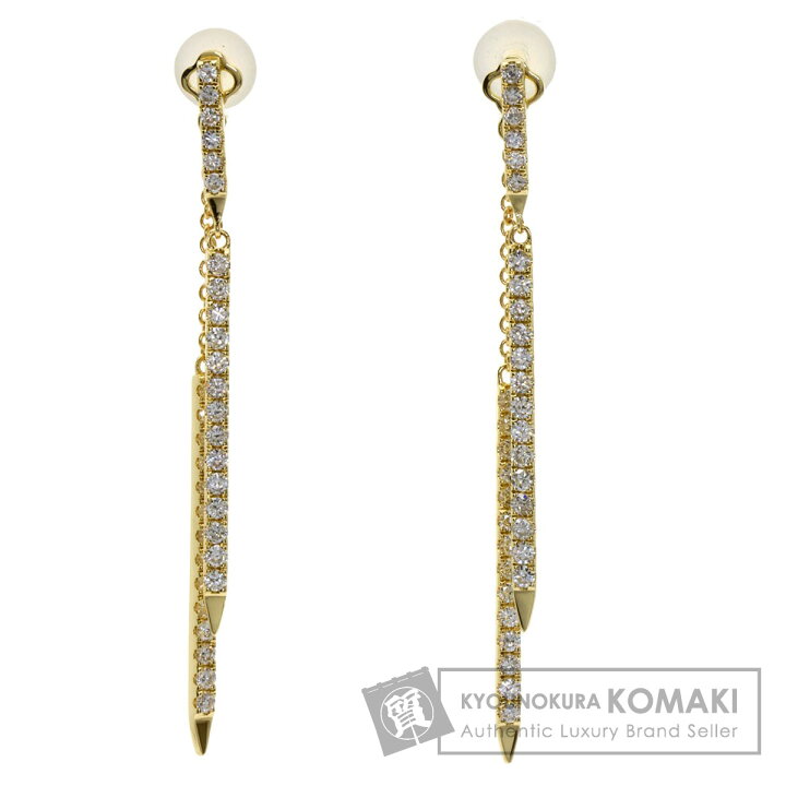 楽天市場】0.58ct ダイヤモンド ピアス K18イエローゴールド 4.4g  