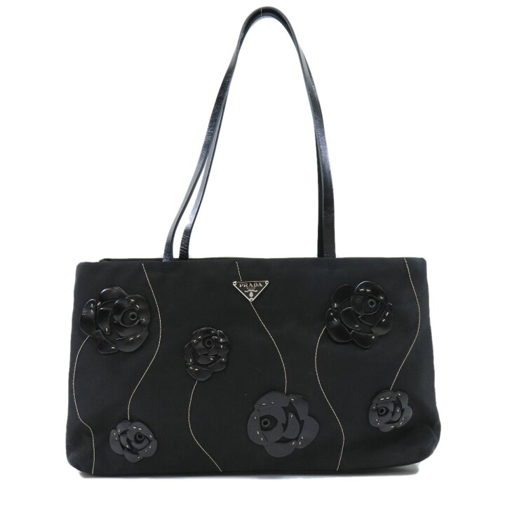 PRADA プラダ ロゴ金具 トートバッグ ナイロン素材 レディース 中古 