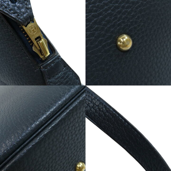 楽天市場】エルメス ボリード37 ネイビー ゴールド金具 ハンドバッグ 