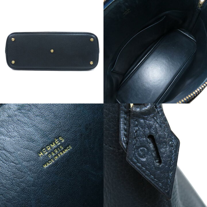 楽天市場】エルメス ボリード37 ネイビー ゴールド金具 ハンドバッグ 