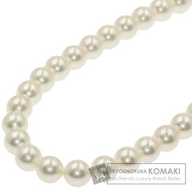 ミキモト アコヤパール 真珠 ロング ネックレス K14ホワイトゴールド レディース 【中古】【MIKIMOTO】