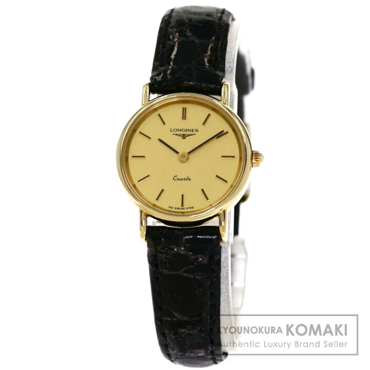 楽天市場】ロンジン ラウンドフェイス 腕時計 GP/革 レディース 【中古 