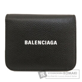 バレンシアガ 655624 ロゴ 二つ折り財布（小銭入れあり） レザー レディース 【中古】【BALENCIAGA】