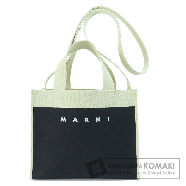 楽天市場】マルニ ロゴ 2WAY ハンドバッグ キャンバス レディース 