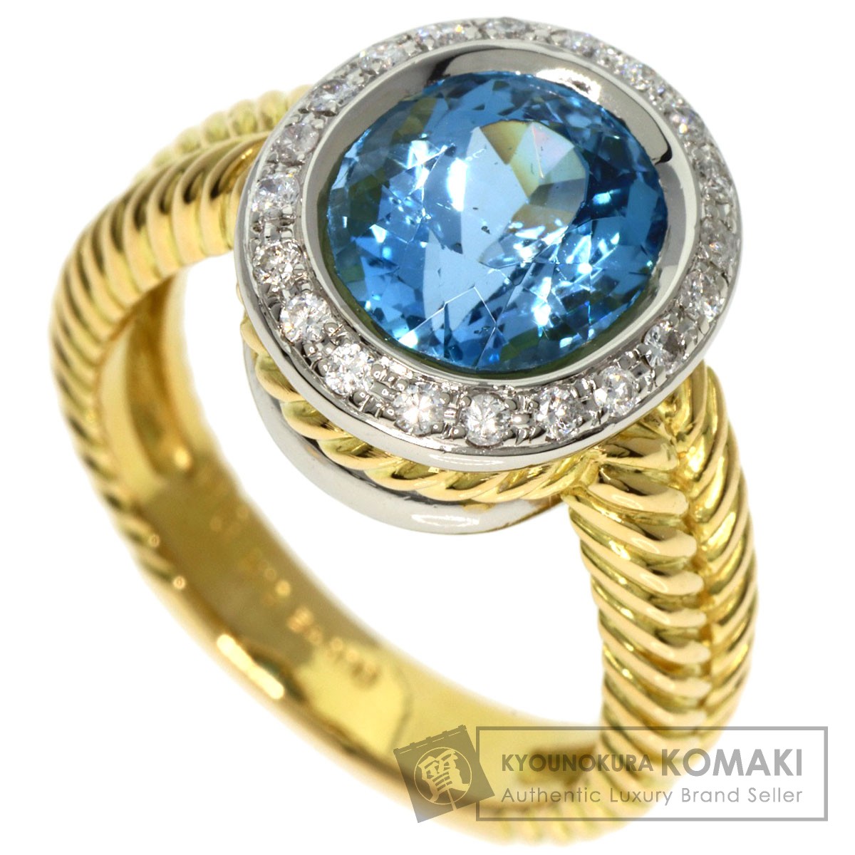 SELECT JEWELRY アクアマリン ダイヤモンド リング・指輪 PT900