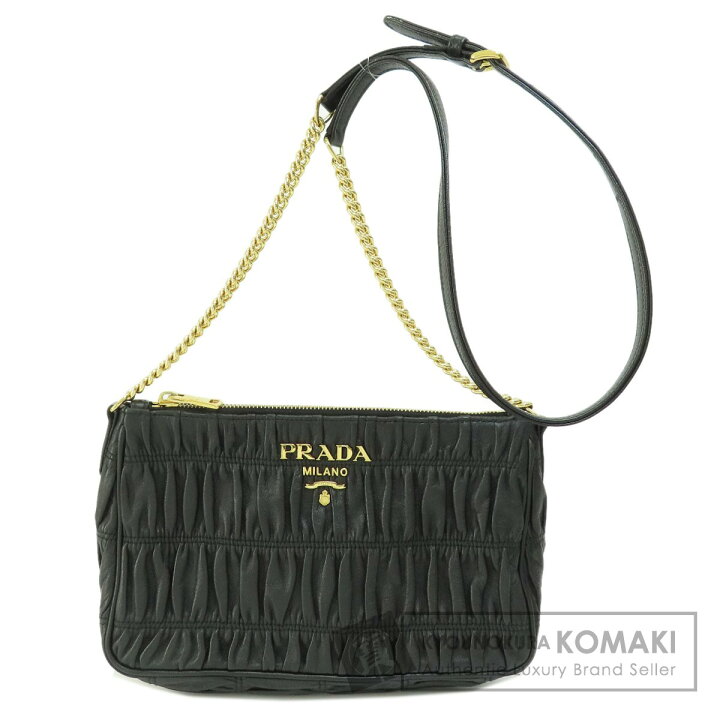 楽天市場】プラダ ロゴ ショルダーバッグ レザー レディース 【中古  