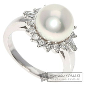 タサキ アコヤパール 真珠 ダイヤモンド リング・指輪 プラチナPT900 レディース 【中古】【TASAKI】