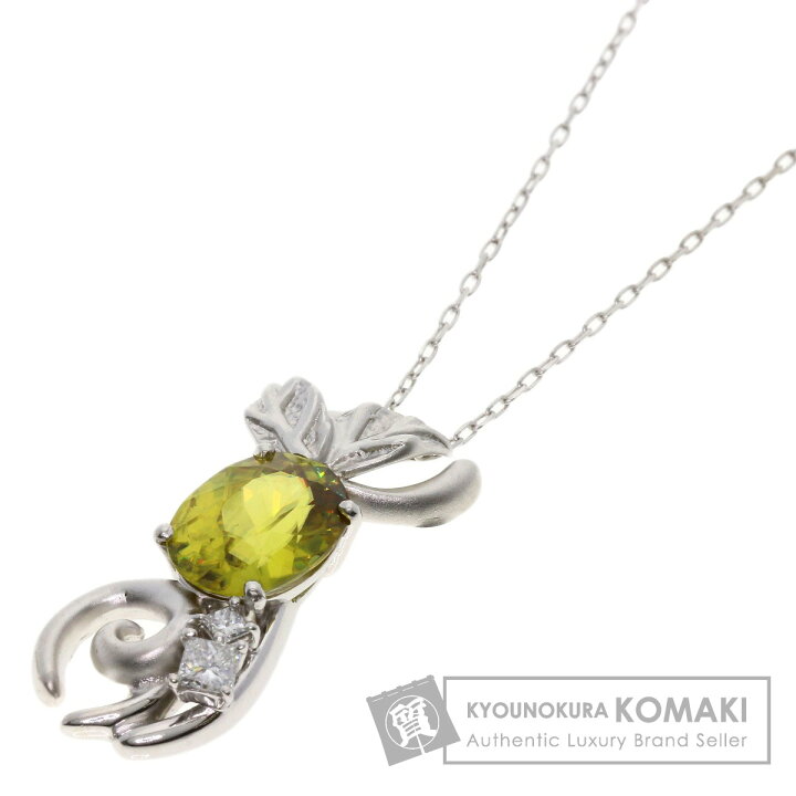 楽天市場】2.745ct スフェーン ダイヤモンド ネックレス K18ホワイト 