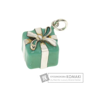 ティファニー ギフトボックス エナメル ペンダントトップ シルバー レディース 【中古】【TIFFANY&Co.】