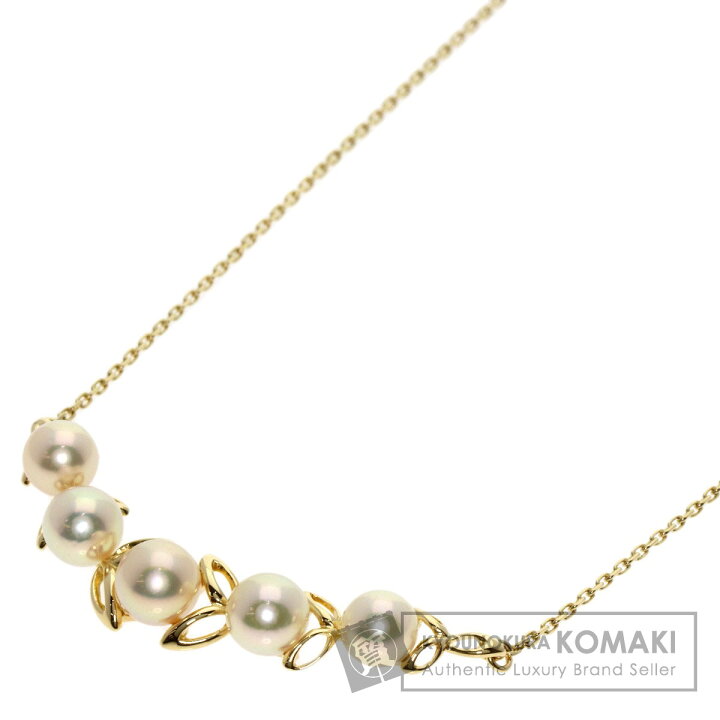 楽天市場】ミキモト アコヤパール 真珠 リーフ ネックレス K14イエロー  
