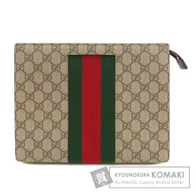 グッチ 475316 GGスプリーム シェリーライン クラッチバッグ PVC レディース 【中古】【GUCCI】