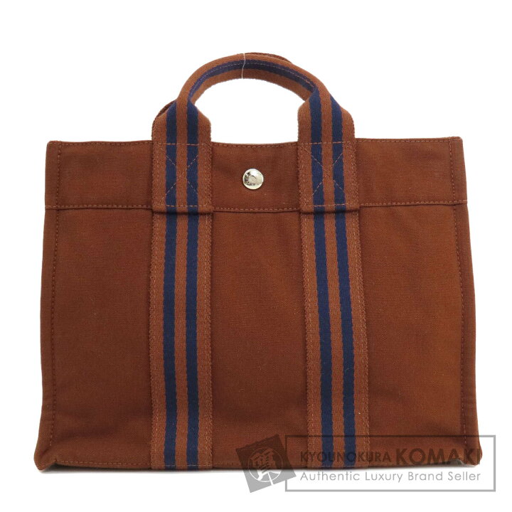 HERMES サックフールトゥMM ハンドバッグ キャンバス レディース 楽天  