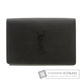 サンローラン ロゴモチーフ 二つ折り財布（小銭入れあり） カーフ レディース 【中古】【SAINT LAURENT】