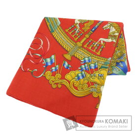 エルメス カレジュアン LUNA PARK 遊園地 スカーフ シルク/カシミヤ レディース 【中古】【HERMES】