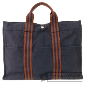 エルメス サックフールトゥMM トートバッグ キャンバス レディース 【中古】【HERMES】