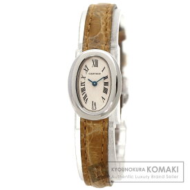 カルティエ W1518956 ミニベニュワール 腕時計 K18ホワイトゴールド/クロコダイル レディース 【中古】【CARTIER】