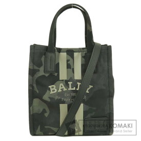 バリー カモフラージュ 2WAY ハンドバッグ ナイロン素材 レディース 【中古】【BALLY】