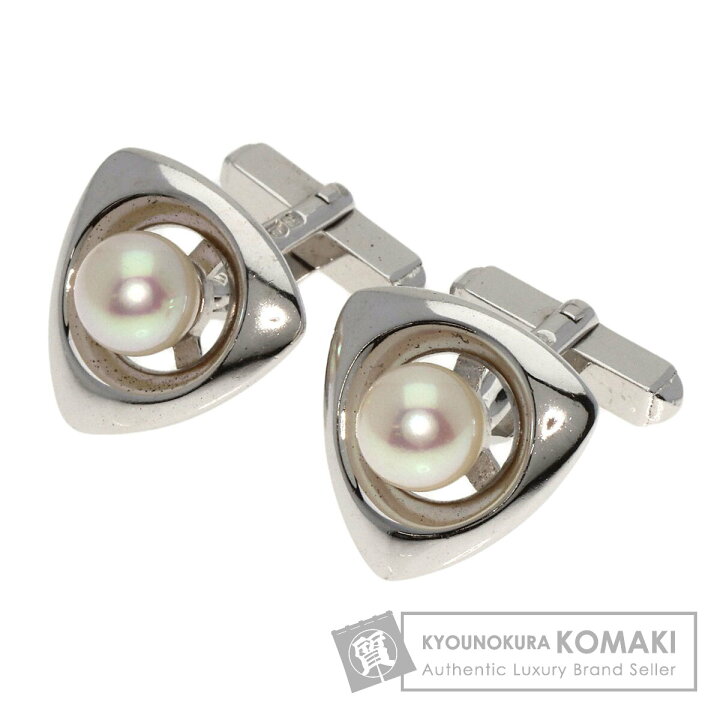 楽天市場】タサキ アコヤパール 真珠 カフス シルバー メンズ 【中古  