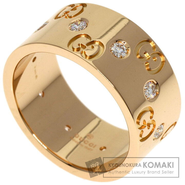 楽天市場】グッチ アイコン ワイド ダイヤモンド #13 リング・指輪 K18  