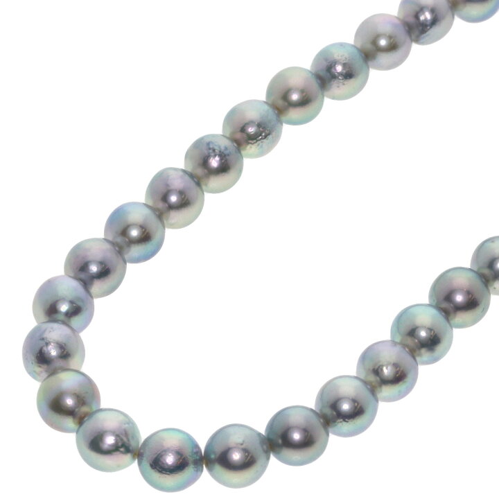 楽天市場】アコヤグレーパール 真珠 ネックレス シルバー 28.9g 