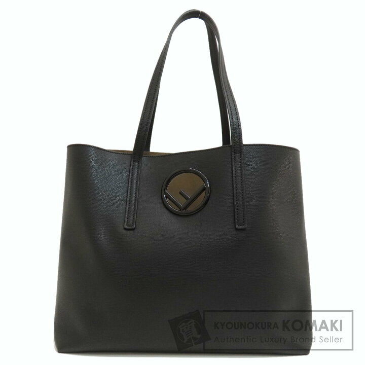 高級＊ FENDI フェンディ トートバッグ エフイズ レザー ポーチ付き 黒 