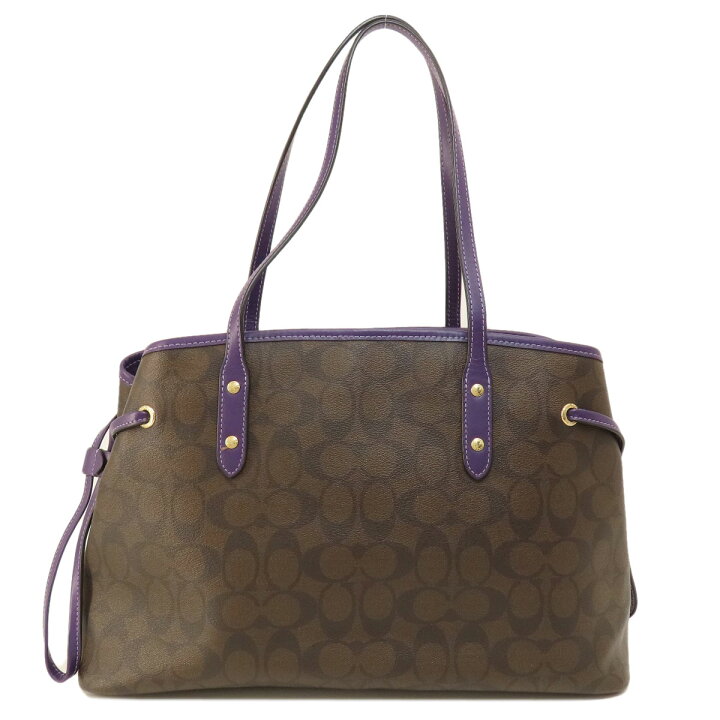 COACH コーチ F57842 シグネチャー トートバッグ PVC レディース 中古 