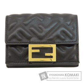 フェンディ エンボスロゴ 二つ折り財布（小銭入れあり） レザー レディース 【中古】【FENDI】