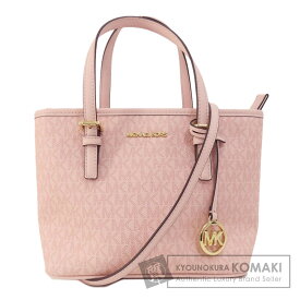 マイケルコース MKシグネチャー 2WAY ハンドバッグ レザー/コーテッドキャンバス レディース 【中古】【Michael Kors】