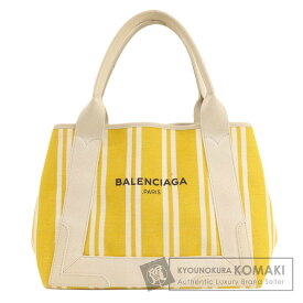 バレンシアガ 339933 ネイビーカバス ハンドバッグ キャンバス レディース 【中古】【BALENCIAGA】