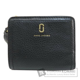 マーク・ジェイコブス ロゴ 二つ折り財布（小銭入れあり） レザー レディース 【中古】【MARC JACOBS】