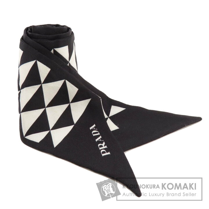 楽天市場】プラダ ロゴ スカーフ シルク レディース 【中古】【PRADA 