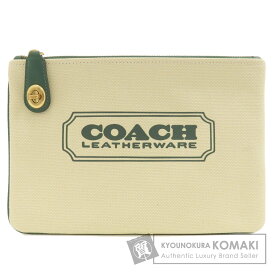コーチ CD699G ロゴ アクセサリーポーチ キャンバス レディース 【中古】【COACH】