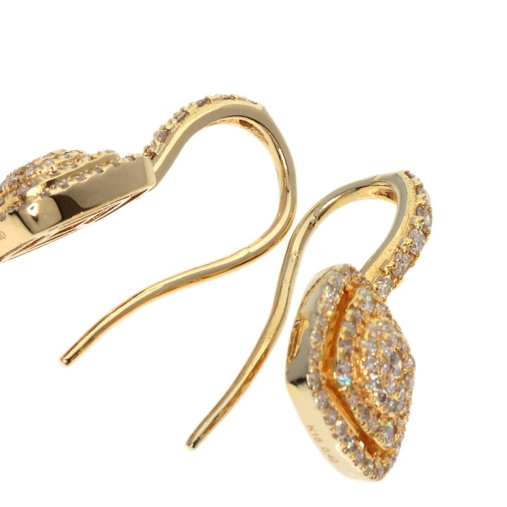 楽天市場】0.4ct ダイヤモンド ピアス K18イエローゴールド 2.9g 