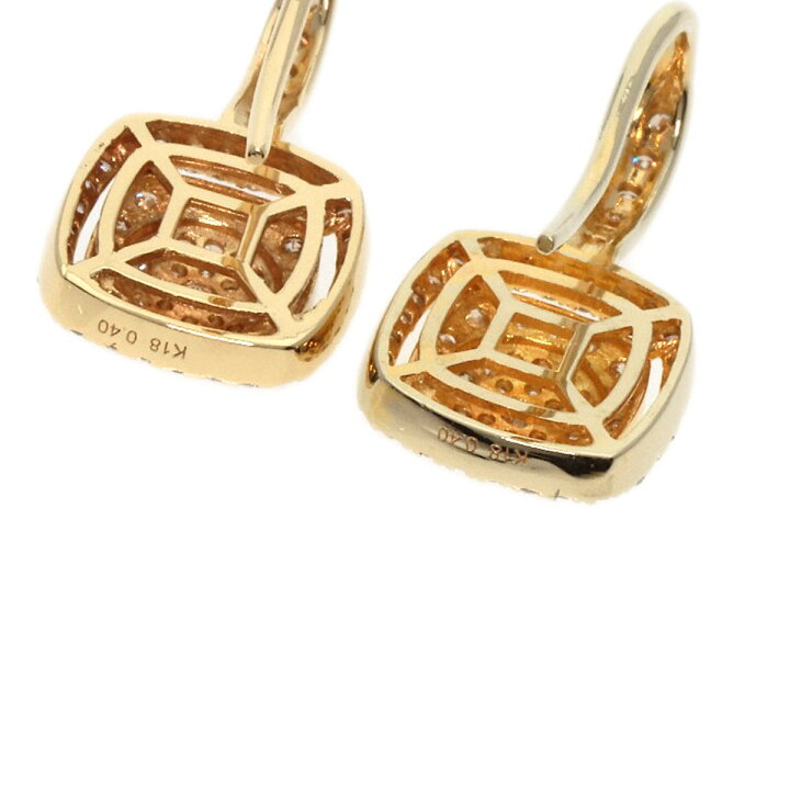 楽天市場】0.4ct ダイヤモンド ピアス K18イエローゴールド 2.9g 
