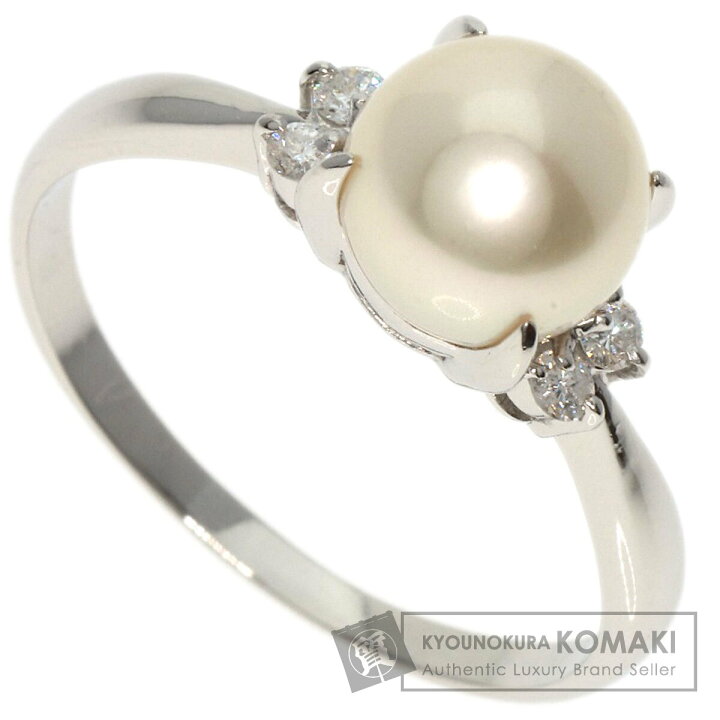 楽天市場】0.09ct パール 真珠 ダイヤモンド リング・指輪 プラチナ 