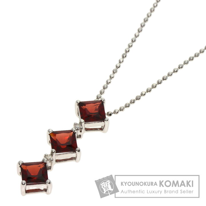楽天市場】2.46ct ガーネット ダイヤモンド ネックレス K18  
