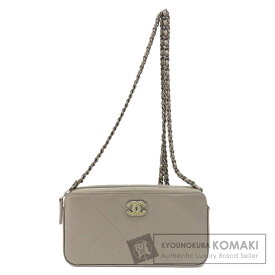 シャネル マトラッセ シルバー金具 ショルダーバッグ カーフ レディース 【中古】【CHANEL】